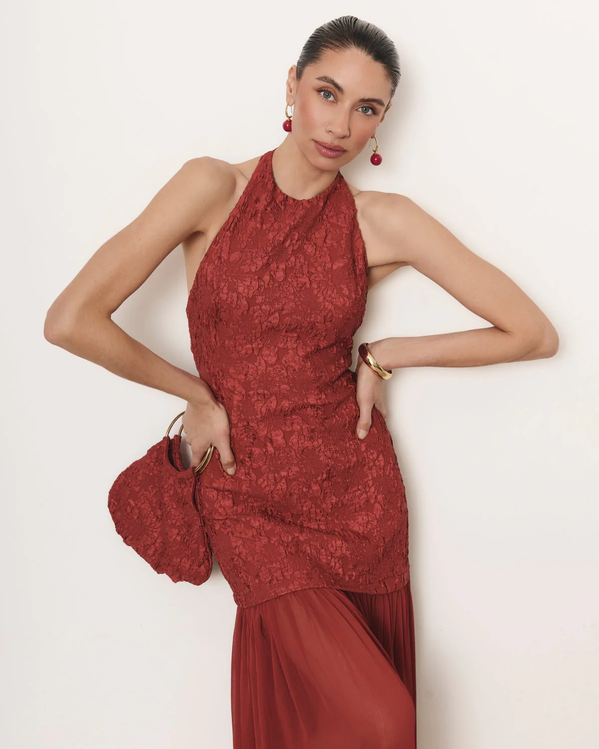Bolso Belmont rojo fresa - Image 3