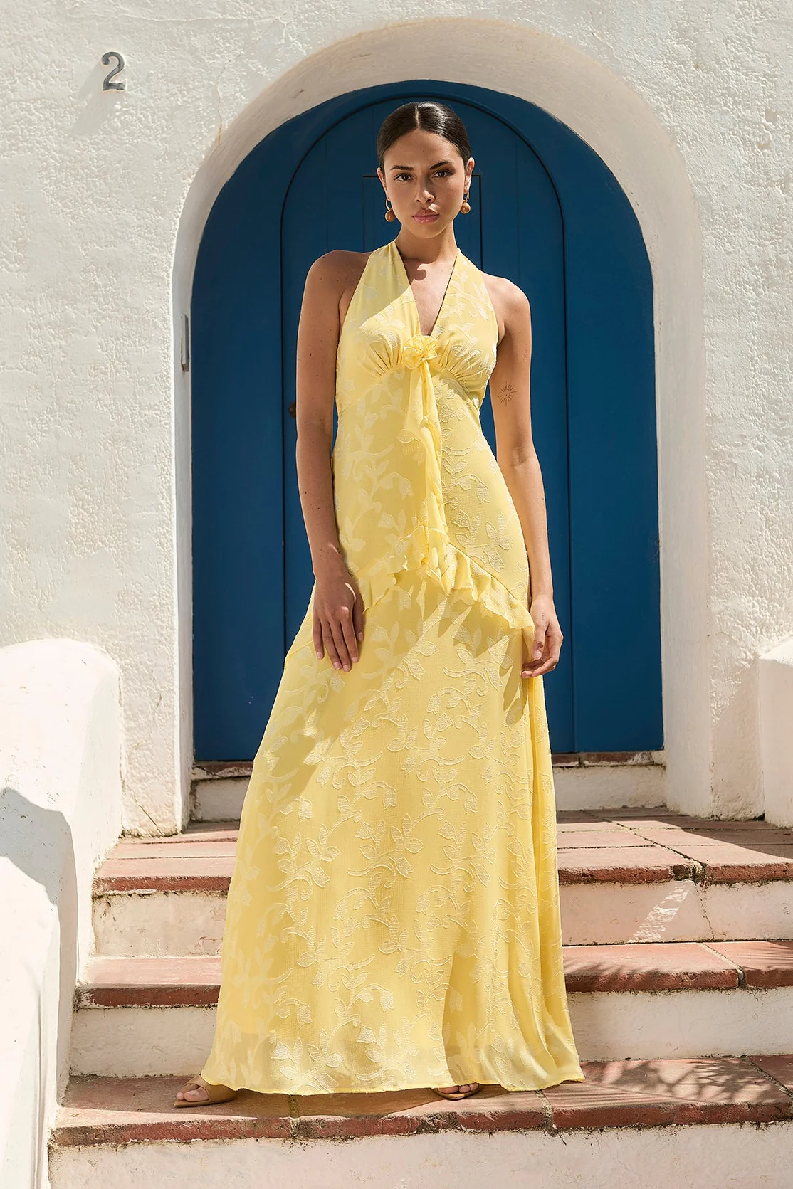 Vestido Bahia amarillo pastel