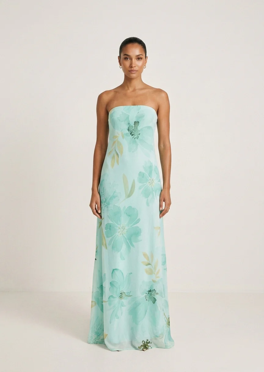 Vestido Cala floral turquesa - Image 4
