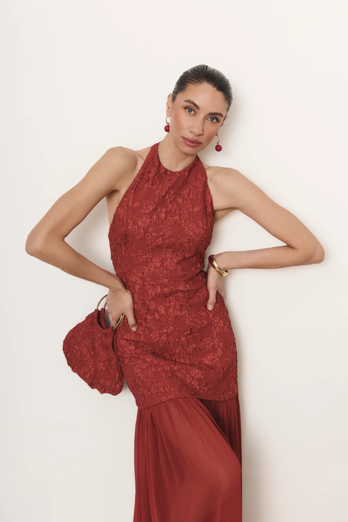 Vestido Juliette rojo fresa - Image 5