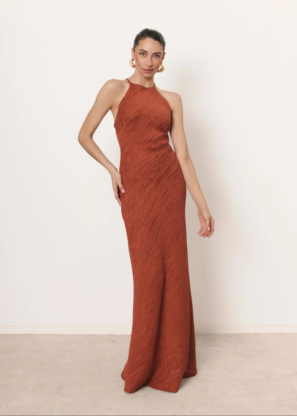 Vestido Léonie naranja tostado - Image 3