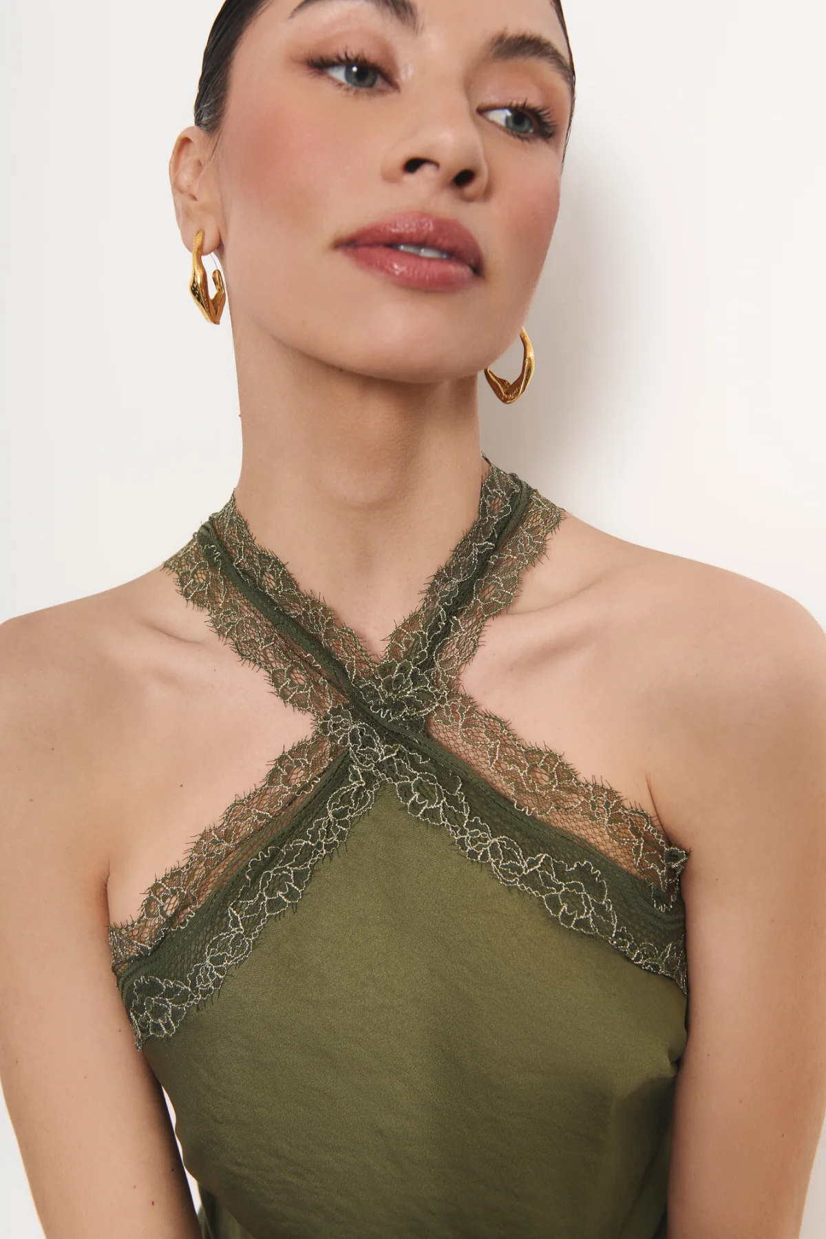 Vestido Luné verde caqui - Image 4