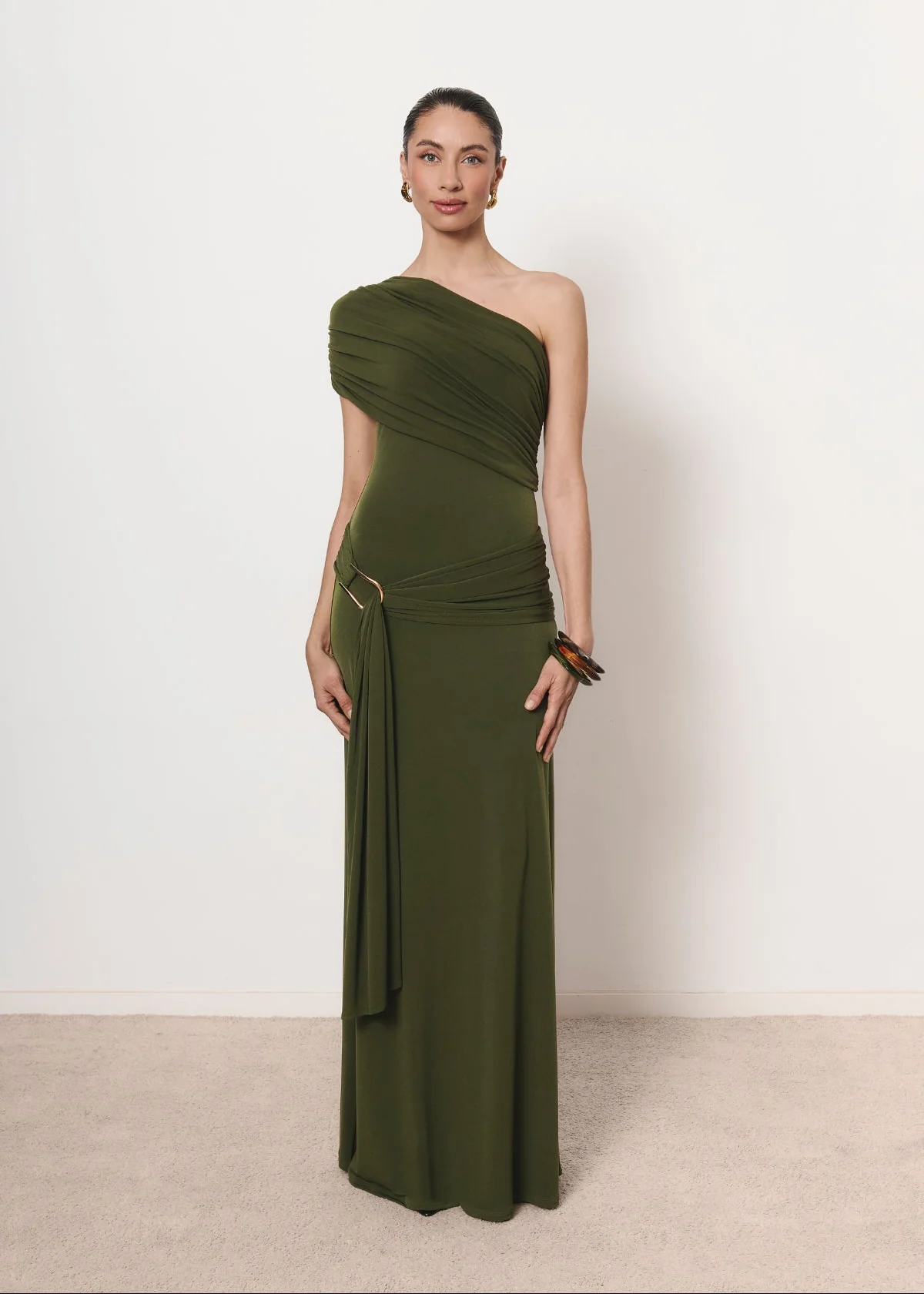 Vestido Pietra verde caqui - Image 3