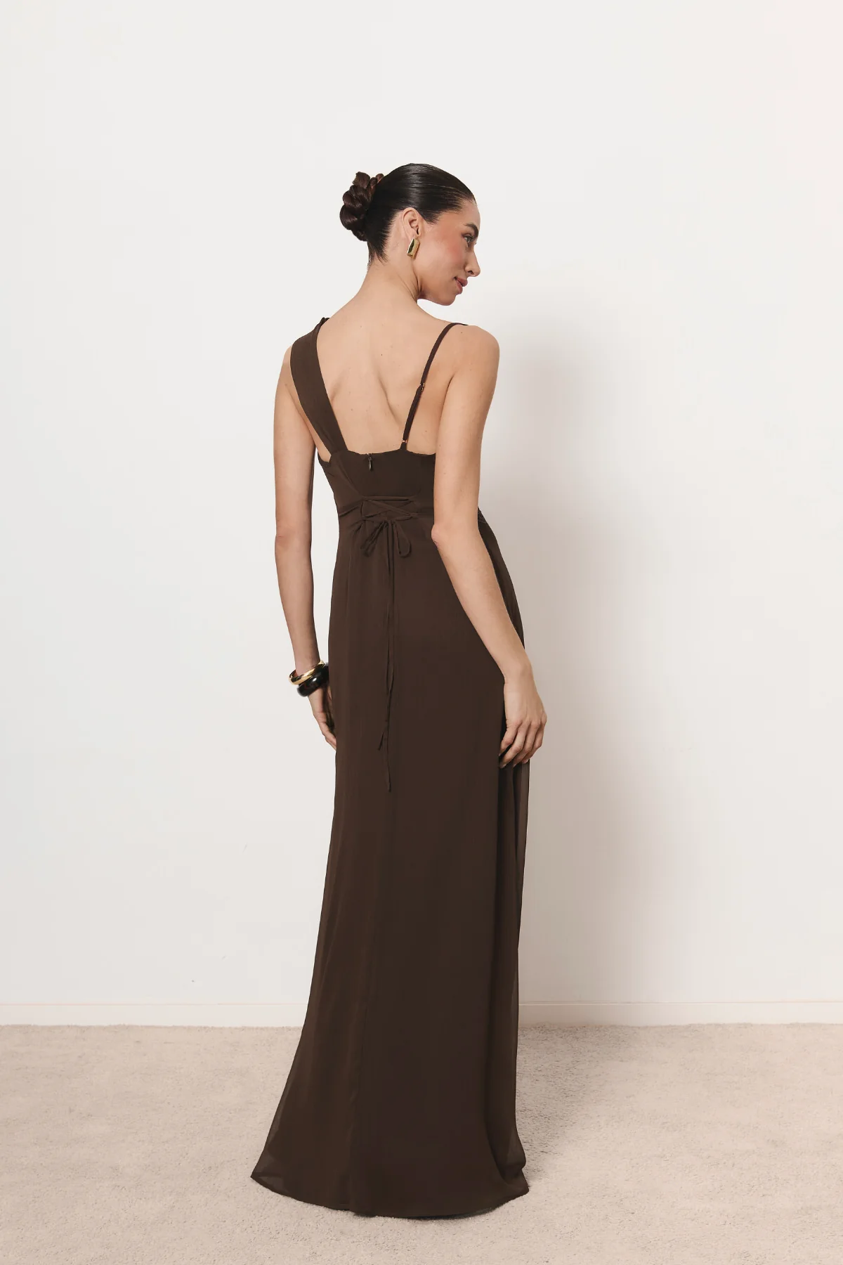 Vestido Valerie marrón chocolate - Image 6